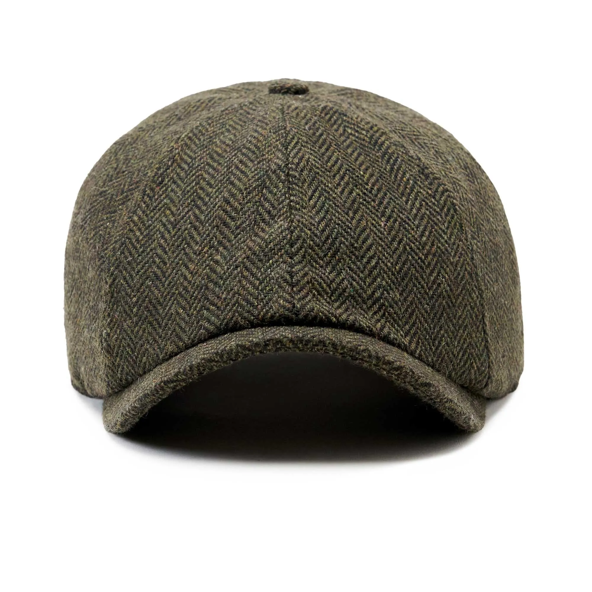 The Baker Boy Boston Scally Cap - Dark Olive Herringbone sold by Boston Scally product image thumbnail 5