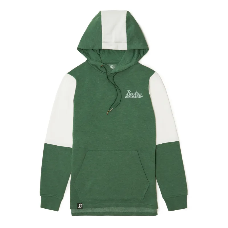 Boston Scally The Colorblock Hoodie - Irish Green and White sold by Boston Scally