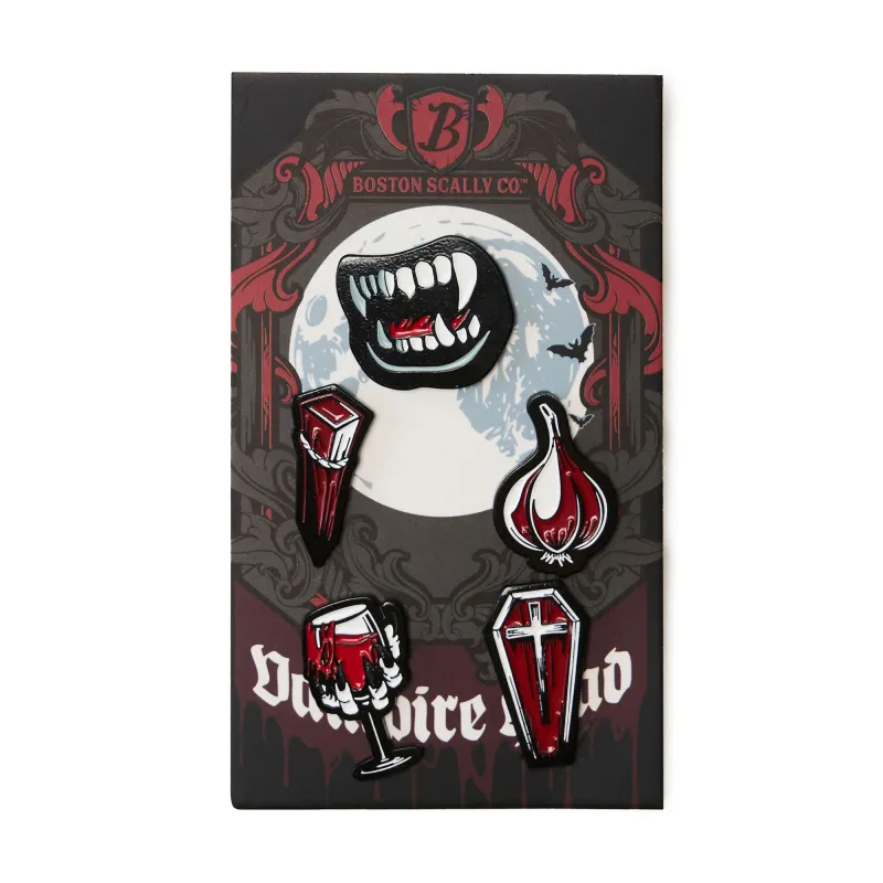 Boston Scally The Vampire Head Cap Pin Set sold by Boston Scally