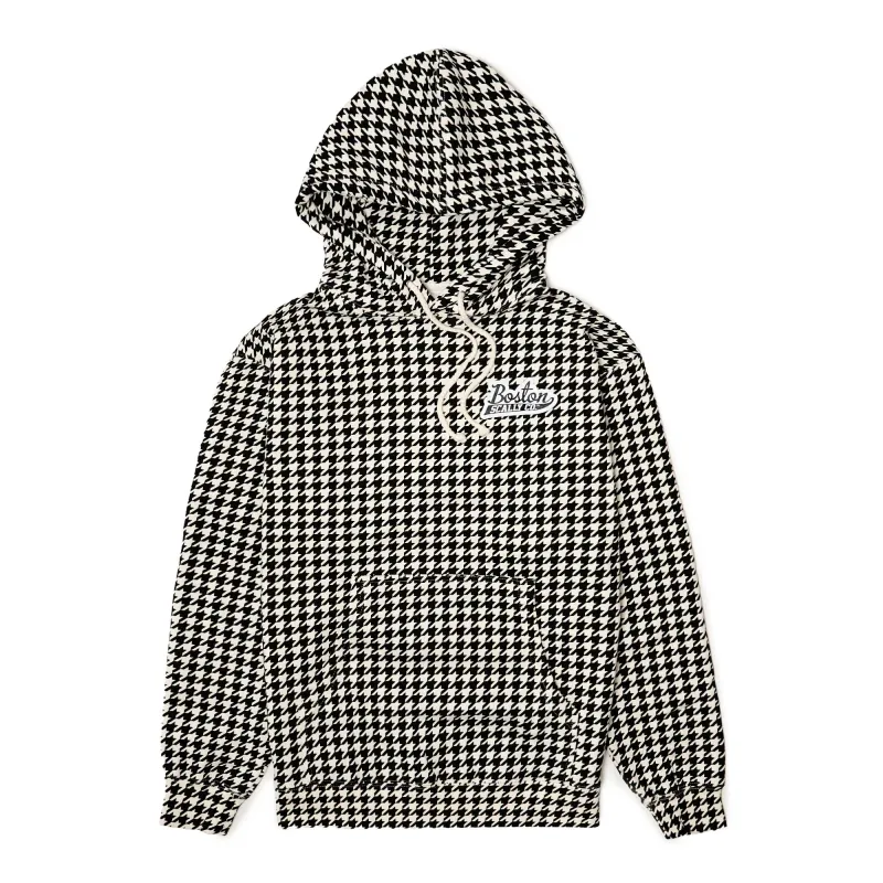Boston Scally The Halloween Houndstooth Hoodie - Black & Moon made by Boston Scally
