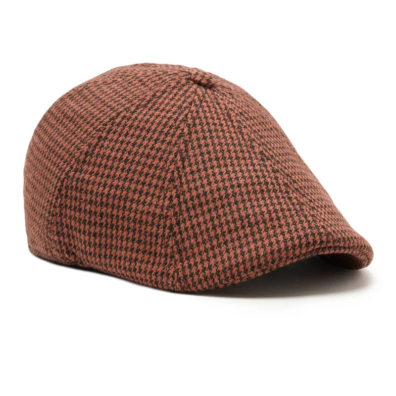 The Halloween Houndstooth Boston Scally Cap - Orange & Black sold by Boston Scally
