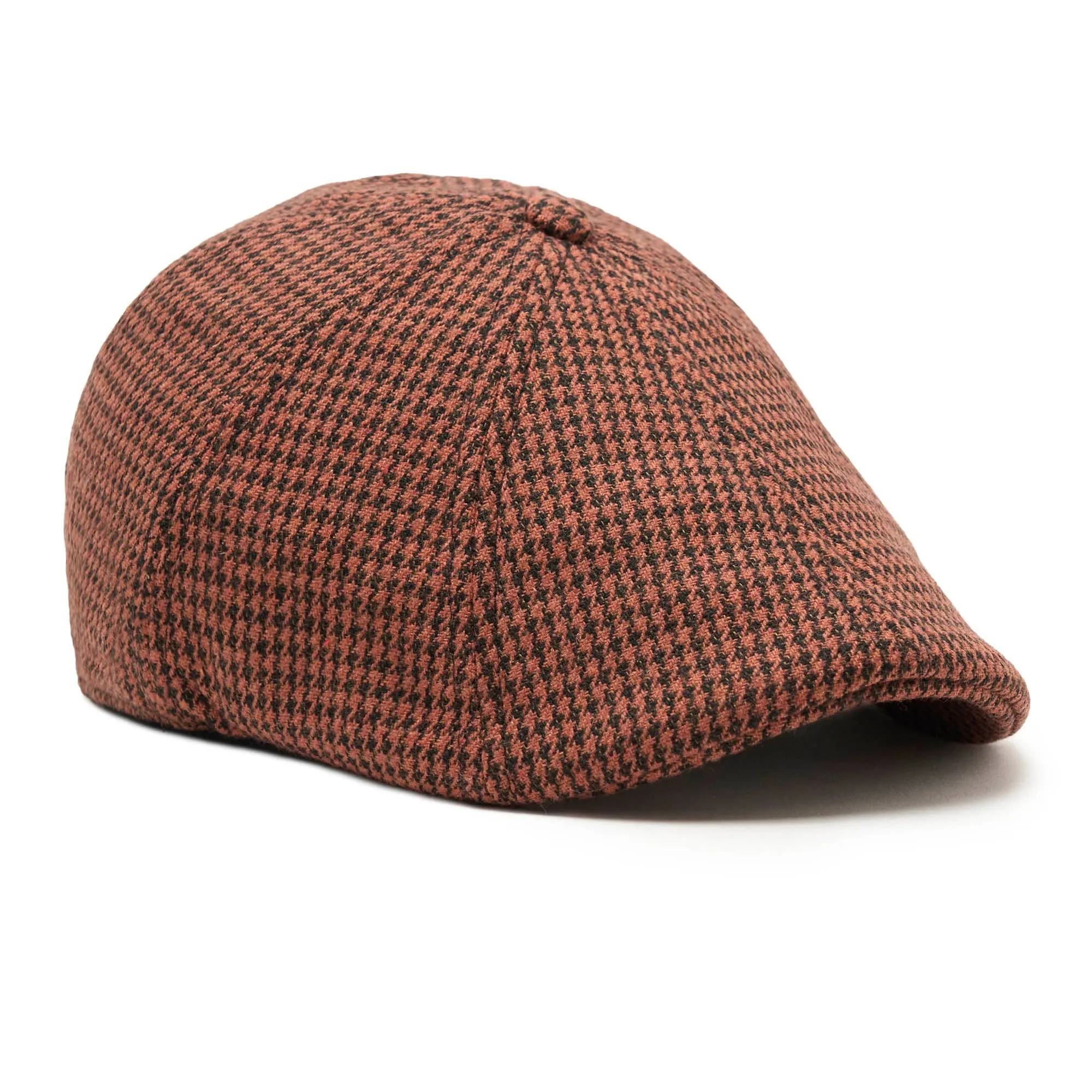 The Halloween Houndstooth Boston Scally Cap - Orange & Black sold by Boston Scally