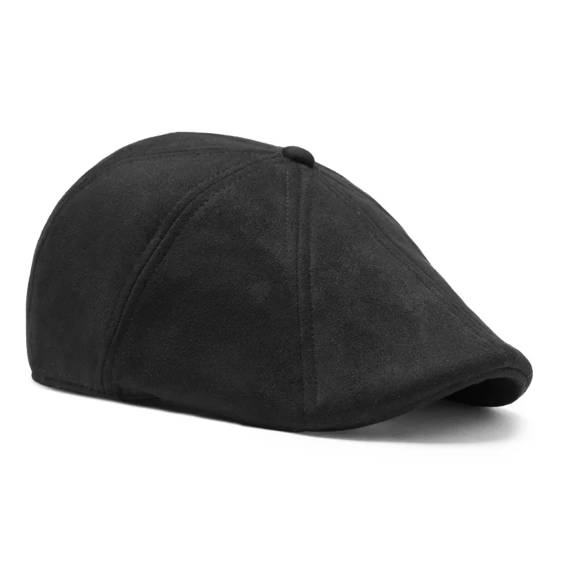 The Suede Peaky Boston Scally Cap - Black sold by Boston Scally