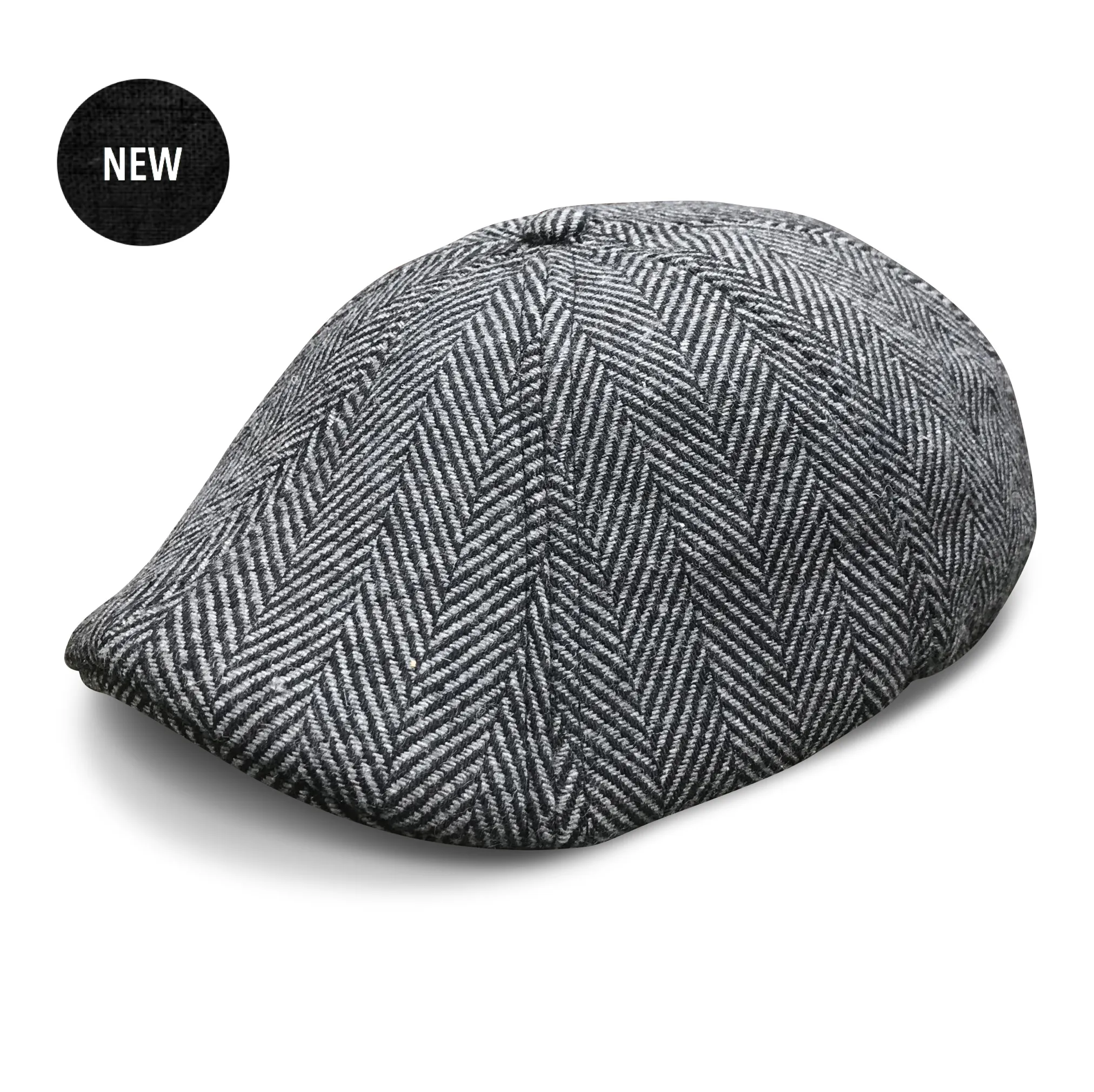 The Original Peaky Boston Scally Cap - Grey Herringbone sold by Boston Scally product image thumbnail 2