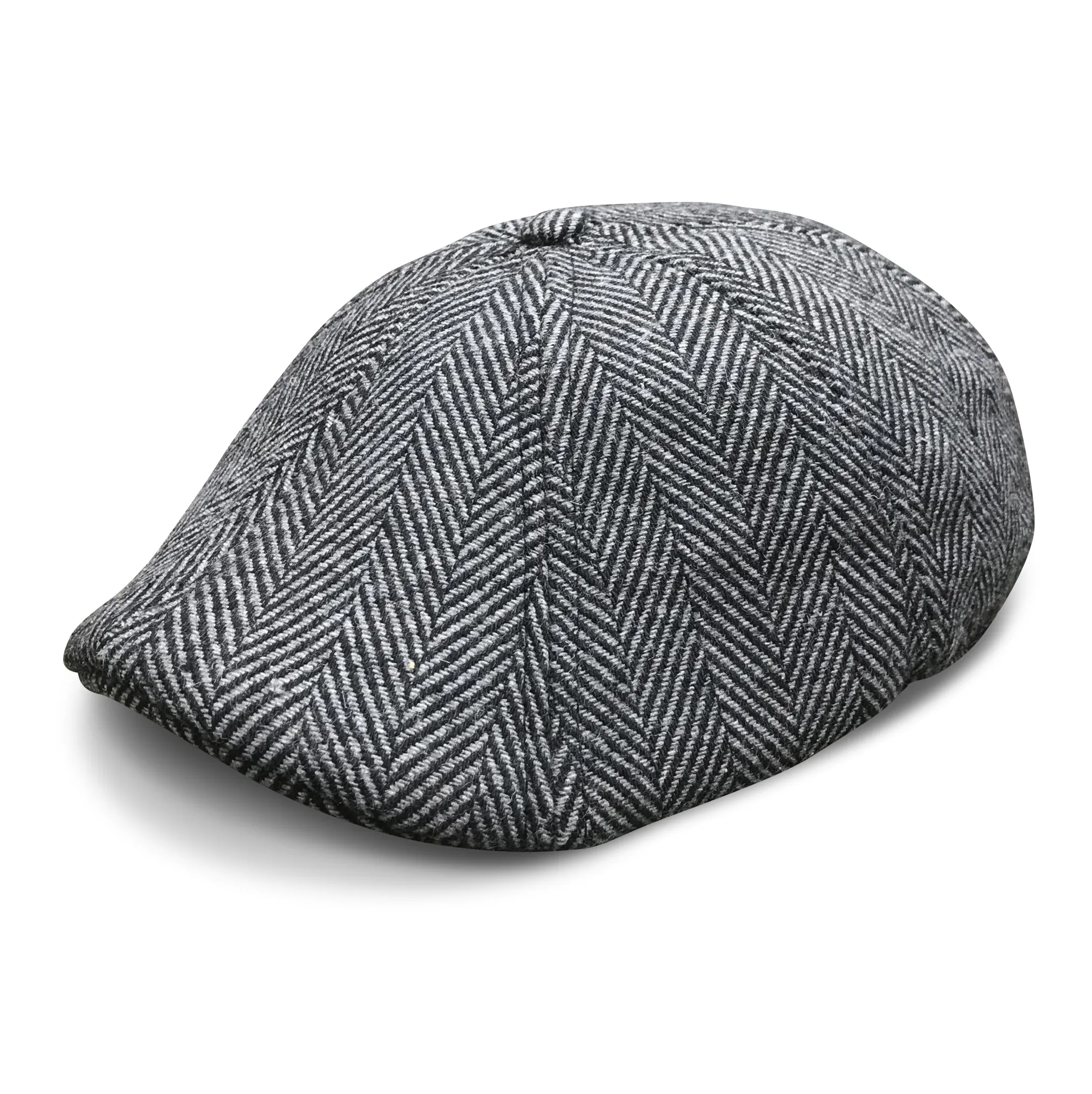 The Original Peaky Boston Scally Cap - Grey Herringbone sold by Boston Scally