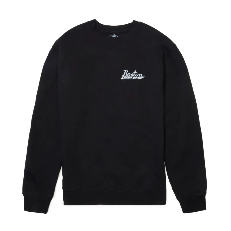 Boston Scally The Jack of Clubs Crewneck - Black sold by Boston Scally