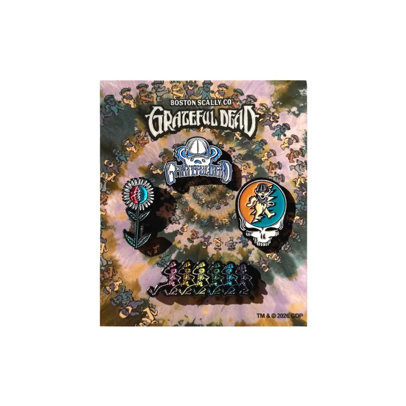 Boston Scally The Grateful Dead Dancing Bears Pin Set made by Boston Scally