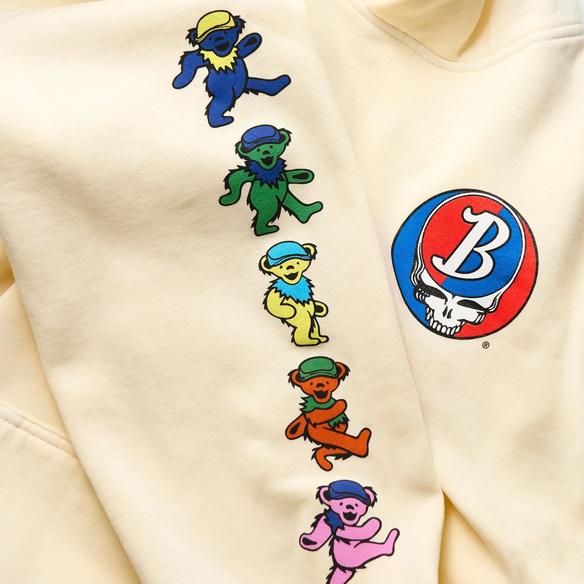 Boston Scally The Grateful Dead Dancing Bears Hoodie - Bone sold by Boston Scally product image thumbnail 2