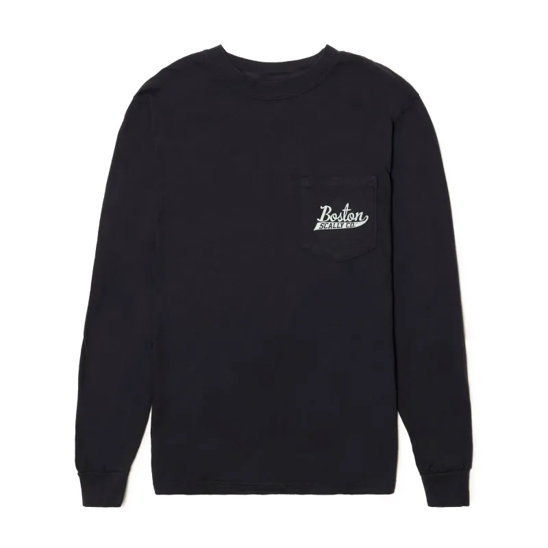 The Cloverland Long Sleeve Tee T-Shirt - Black sold by Boston Scally