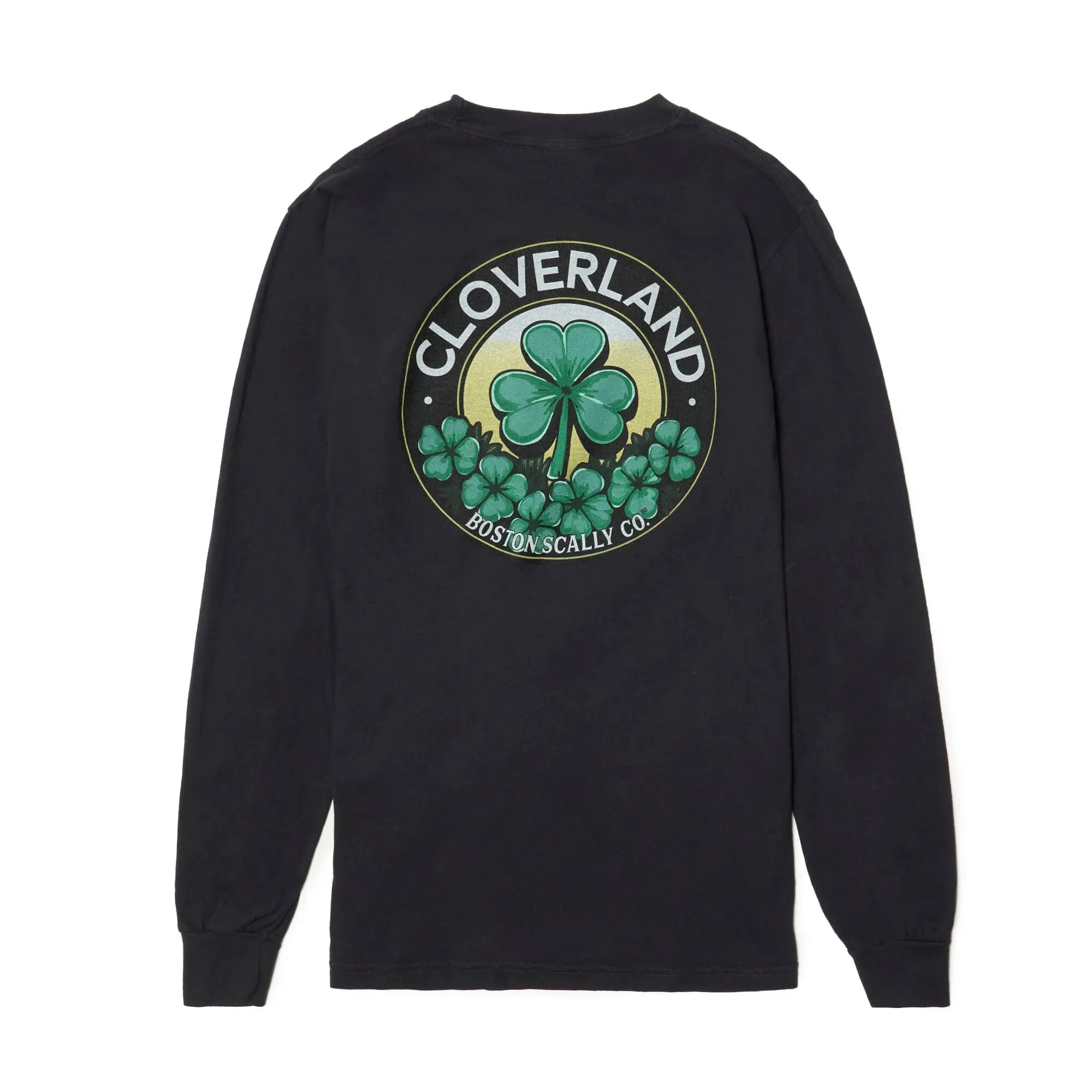 The Cloverland Long Sleeve Tee T-Shirt - Black sold by Boston Scally product image thumbnail 2