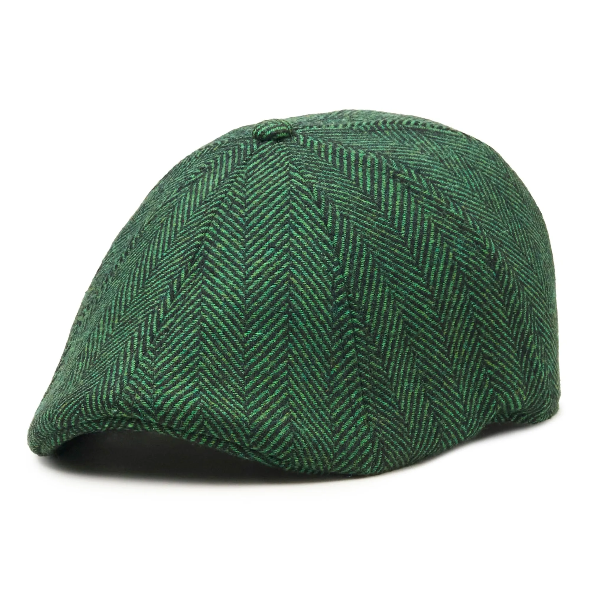 The 8 Panel Irish Boston Scally Cap - Green Herringbone sold by Boston Scally product image thumbnail 4