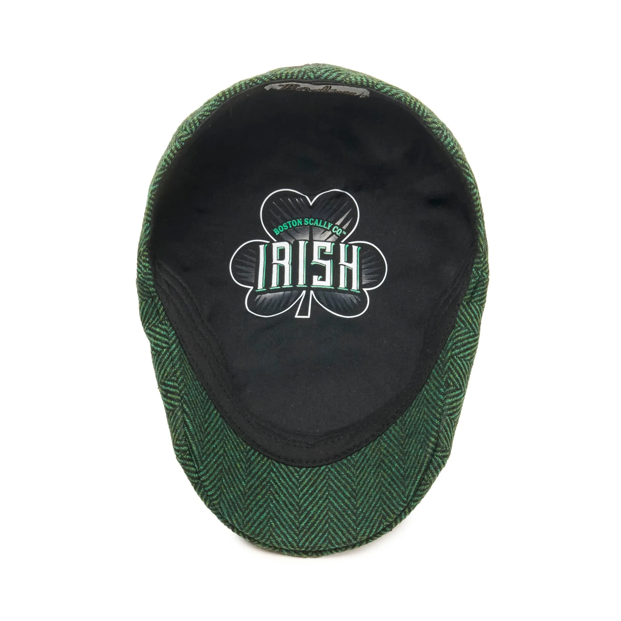 The 8 Panel Irish Boston Scally Cap - Green Herringbone sold by Boston Scally product image thumbnail 3