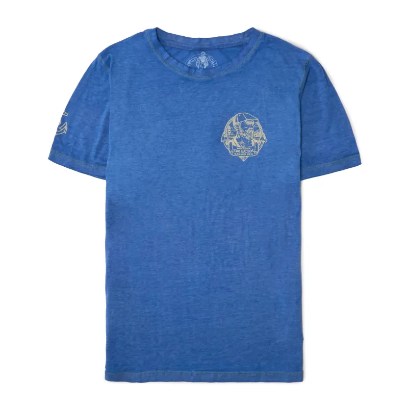 Boston Scally The Sailor: Sand and Sea Tee T-Shirt - Twisted Navy made by Boston Scally