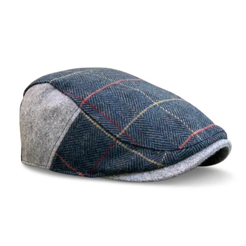 The Whiskey Boston Scally Cap - Royal Wheat Plaid sold by Boston Scally