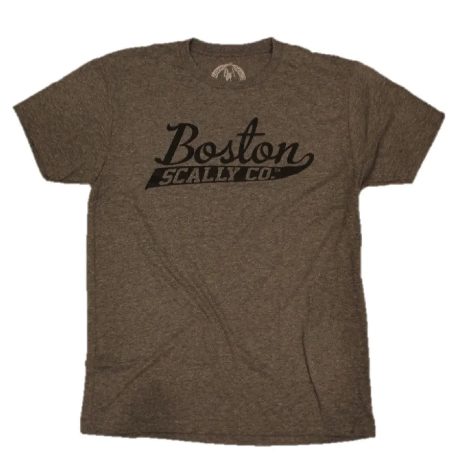 Boston Scally The Original Tee T-Shirt - Grey with Black Script sold by Boston Scally