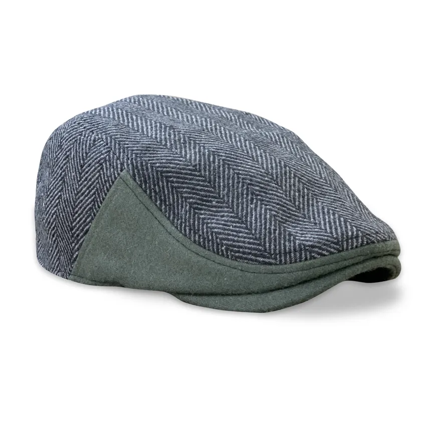 The Southie Boston Scally Cap - Grey Herringbone sold by Boston Scally