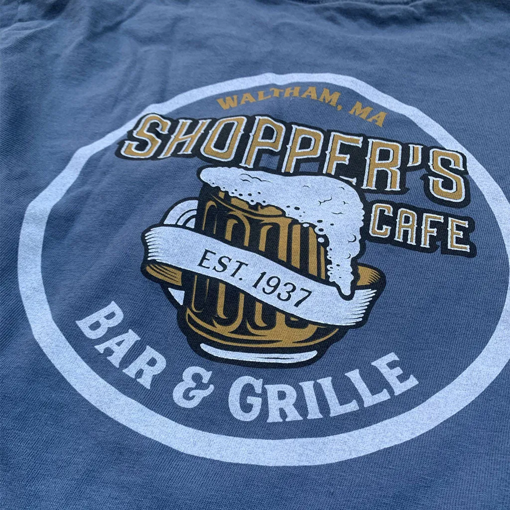 Boston Scally The Shoppers Cafe Long Sleeve Pocket-Tee - Vintage Navy sold by Boston Scally product image thumbnail 4