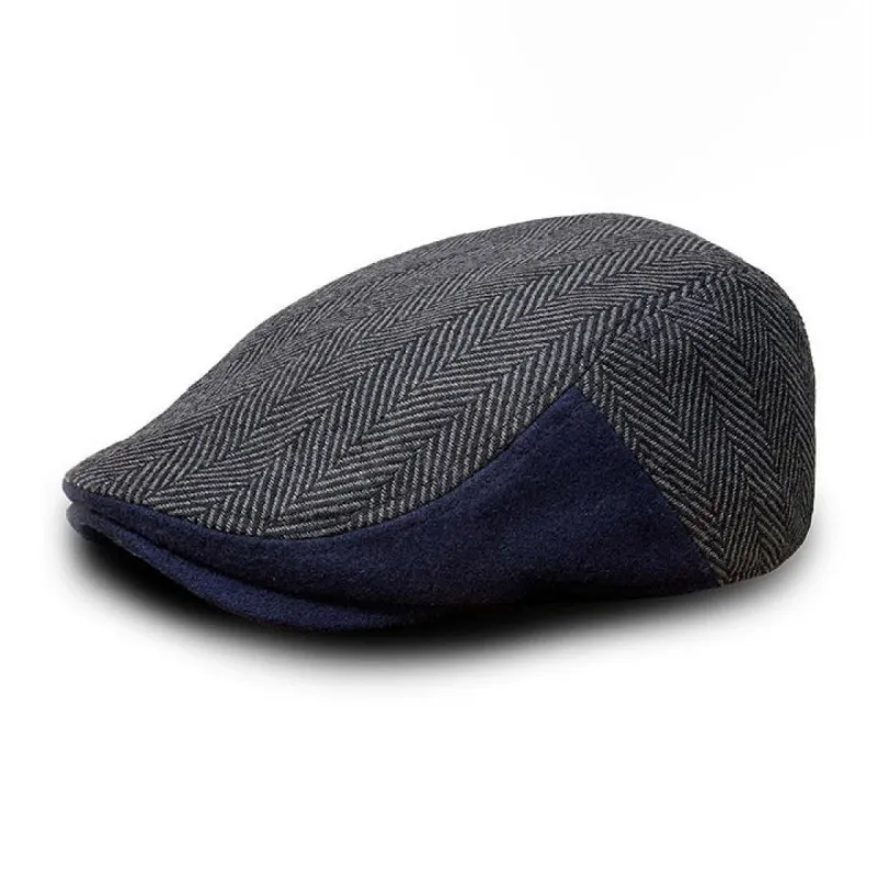 The Patriot Game Day Boston Scally Cap - Dark Grey Herringbone sold by Boston Scally