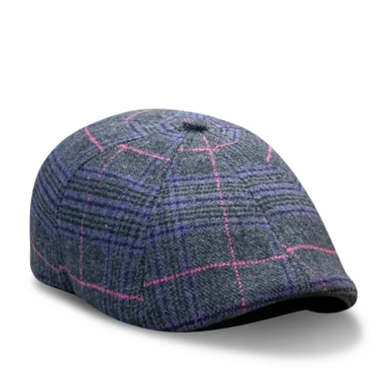 The Sunday Boston Scally Cap - Purple Plaid sold by Boston Scally