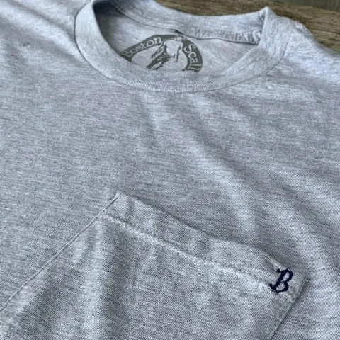 Boston Scally The Basics Pocket Tee - Heather Grey sold by Boston Scally product image thumbnail 2