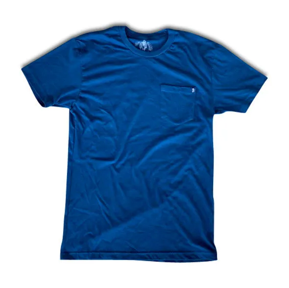 Boston Scally The Basics Pocket Tee - Cool Blue sold by Boston Scally