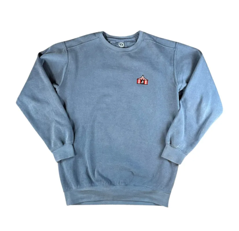 Boston Scally The Showman Crewneck Sweatshirt - Denim Blue sold by Boston Scally