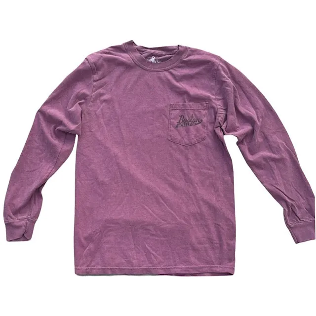 Boston Scally The Sailor Long Sleeve Pocket Tee T-Shirt - Plum sold by Boston Scally product image thumbnail 3