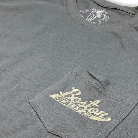 Boston Scally The Industrial Pocket Tee T-Shirt - Metal Grey sold by Boston Scally product image thumbnail 4