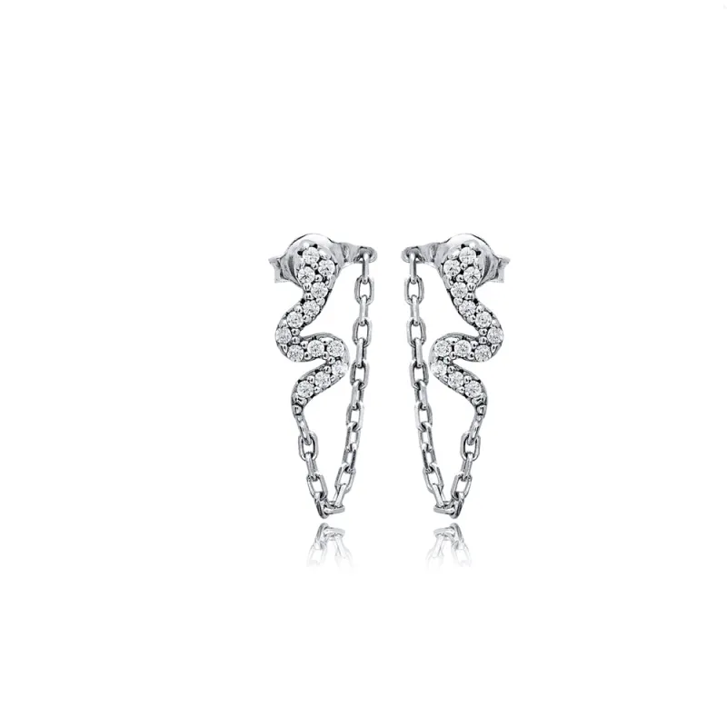 Snake Chain Earrings sold by Mazin Jewels