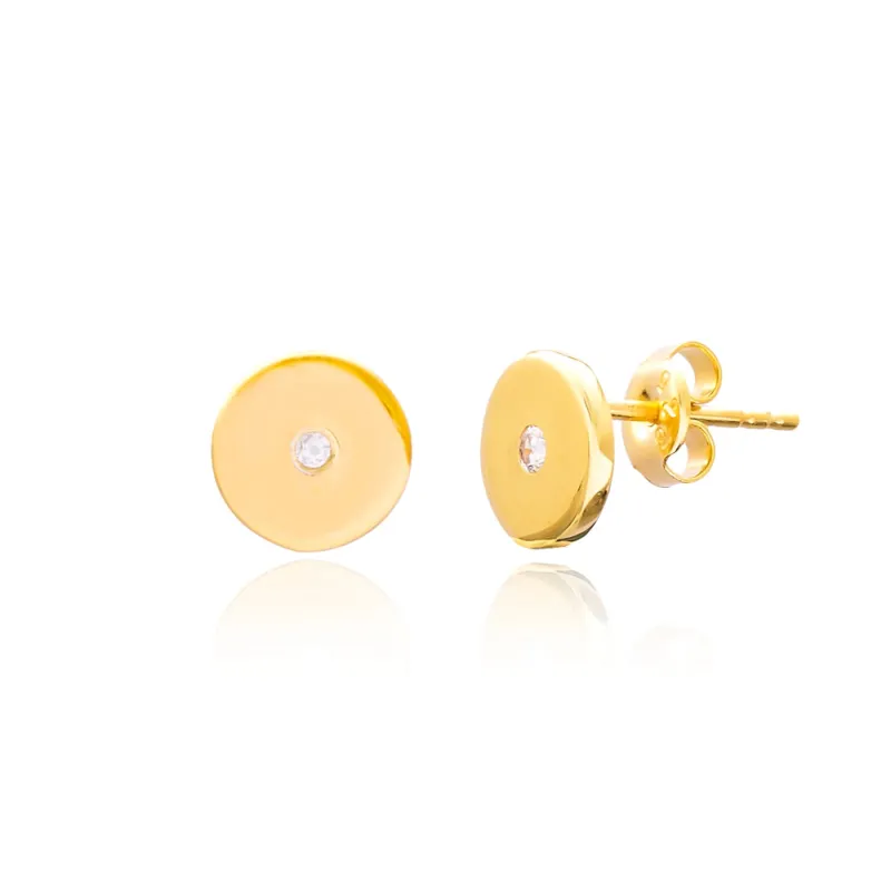 Golden Halo Studs sold by Mazin Jewels