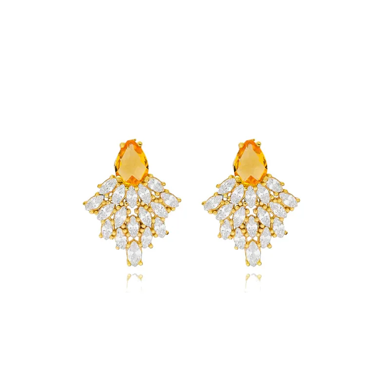 Citrine Earrings sold by Mazin Jewels