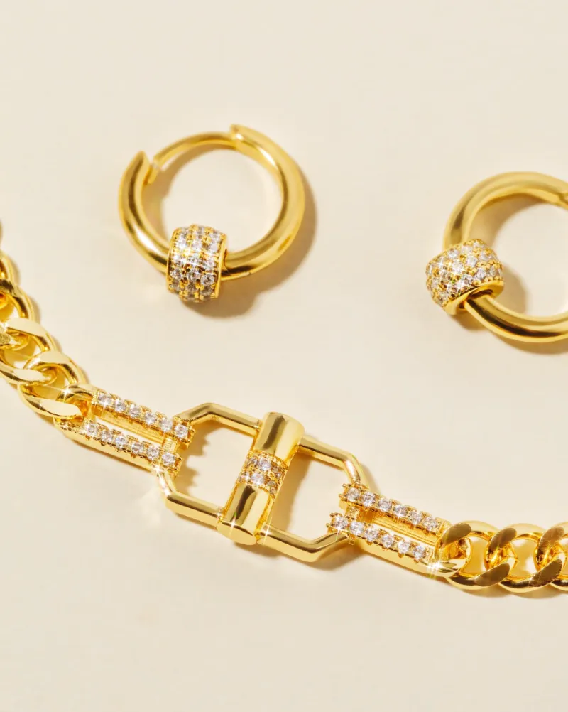 Pave Mini Hoops sold by Mazin Jewels product image thumbnail 2