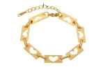 Heart Cutout Chain Bracelet sold by Mazin Jewels
