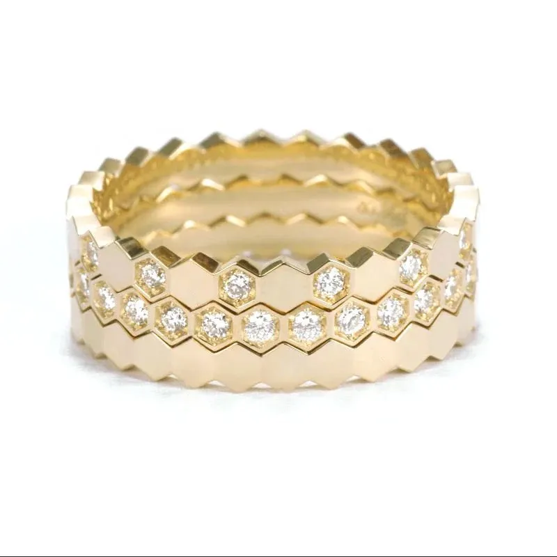 Honeycomb Stacking Ring Sets sold by Mazin Jewels