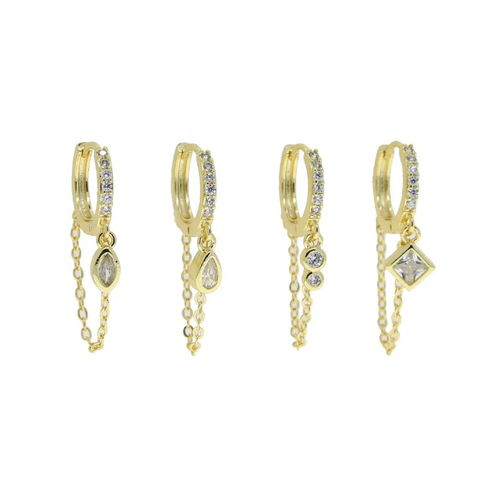 Kyla Chain Earring Set sold by Mazin Jewels product image thumbnail 2
