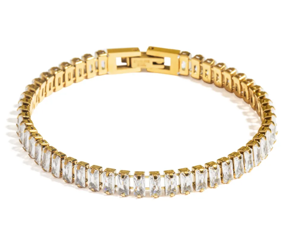 Baguette Tennis Bracelet sold by Mazin Jewels