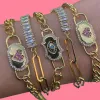Baguette Chain Bracelet sold by Mazin Jewels