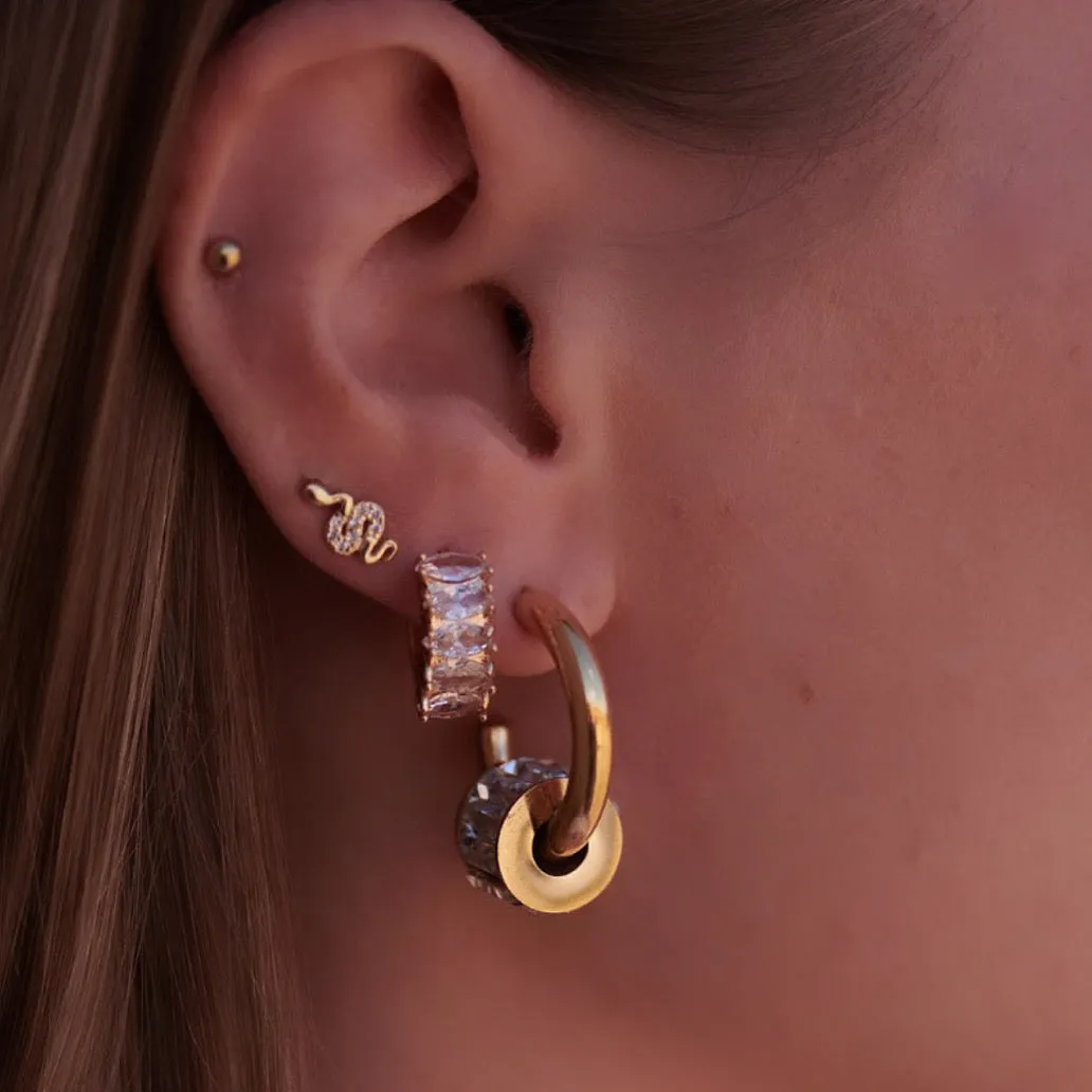 Baguette Hoops sold by Mazin Jewels product image thumbnail 3