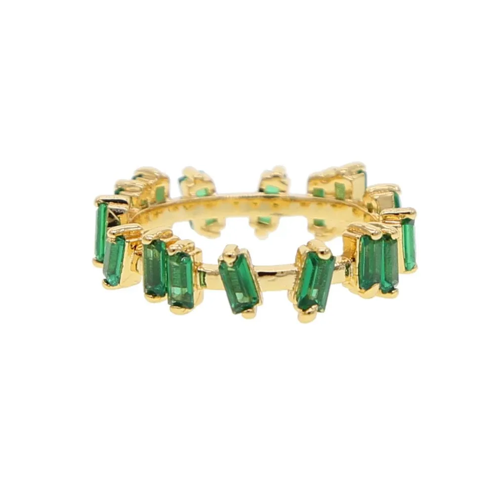 Emerald Multi Baguette Ring sold by Mazin Jewels