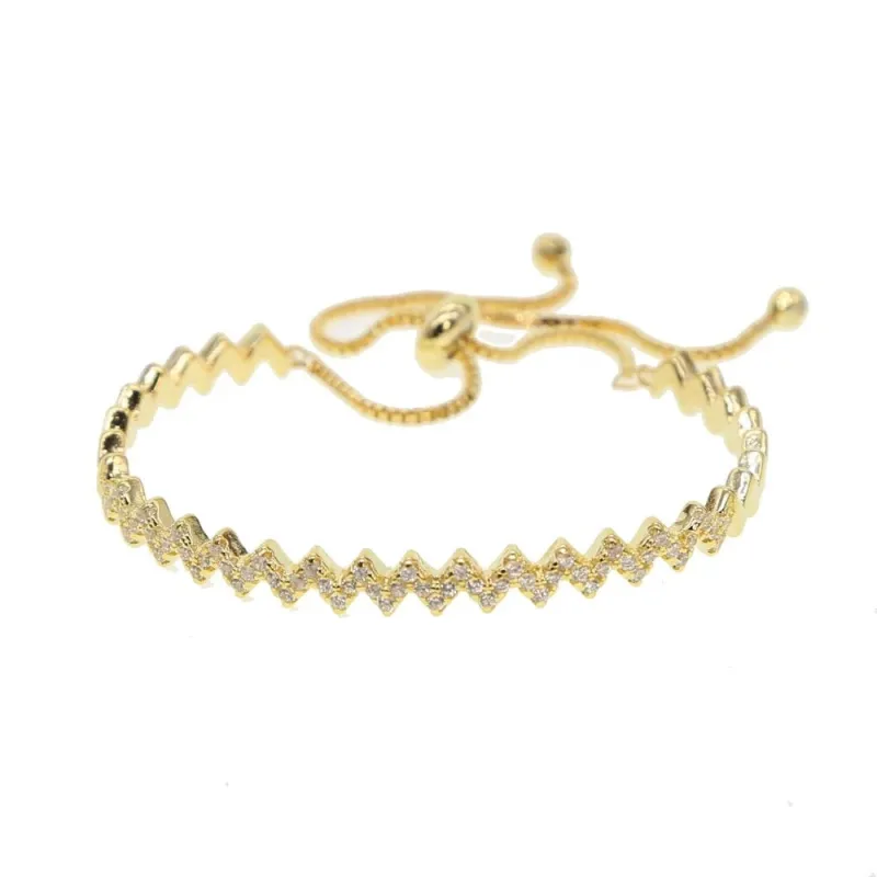 Pave Zig Zag Bracelet sold by Mazin Jewels