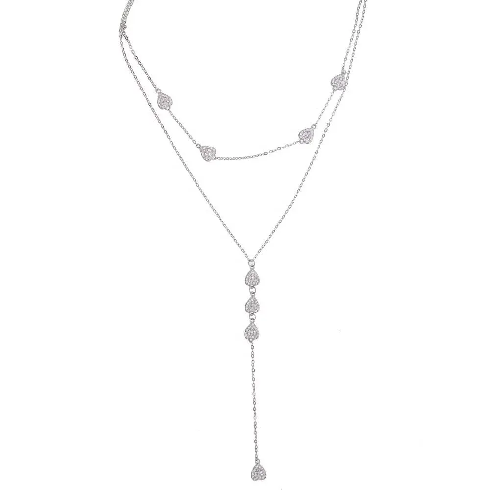 Pave Heart Lariat sold by Mazin Jewels product image thumbnail 2