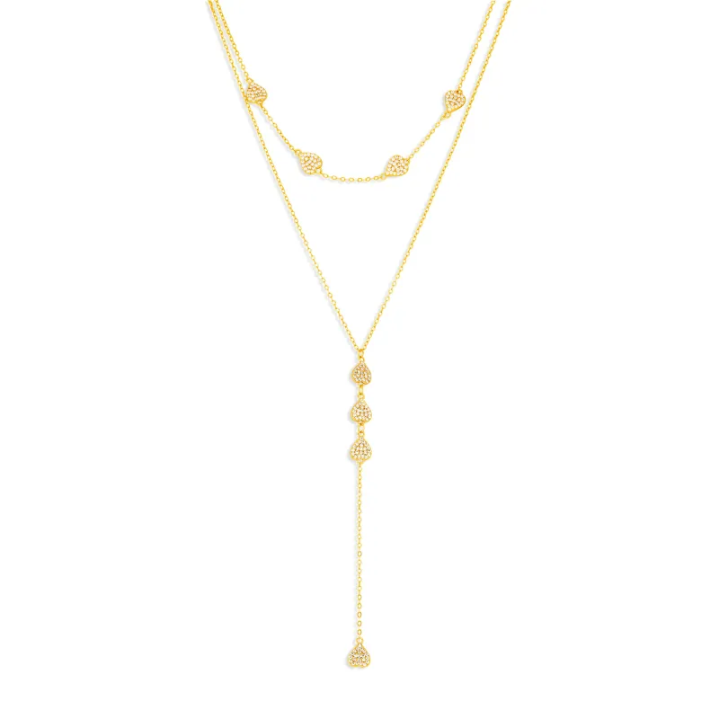 Pave Heart Lariat sold by Mazin Jewels