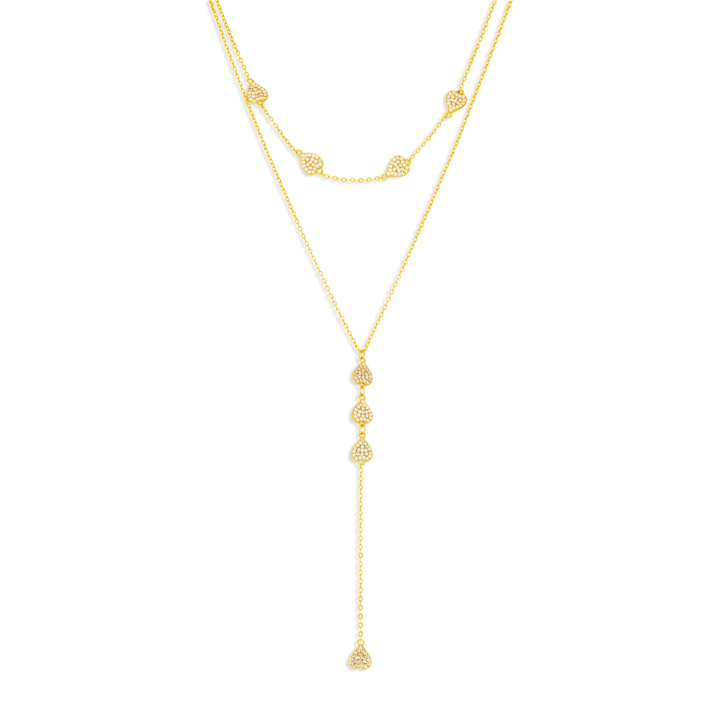 Pave Heart Lariat sold by Mazin Jewels