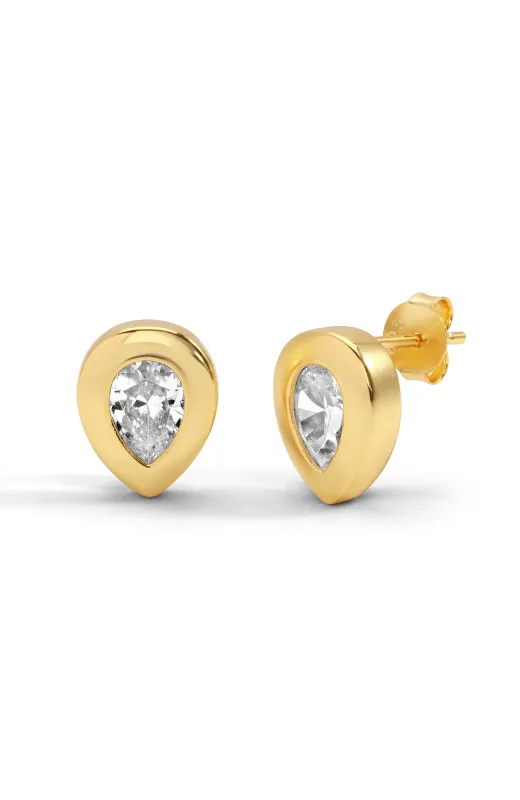 Pear Studs sold by Mazin Jewels