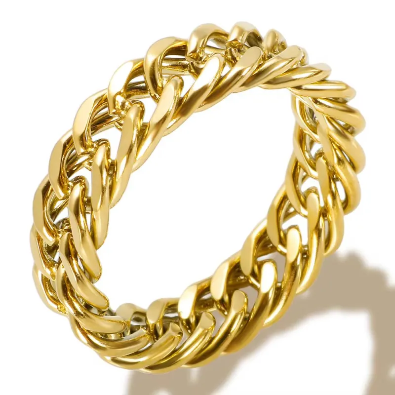 Chain Link Ring sold by Mazin Jewels
