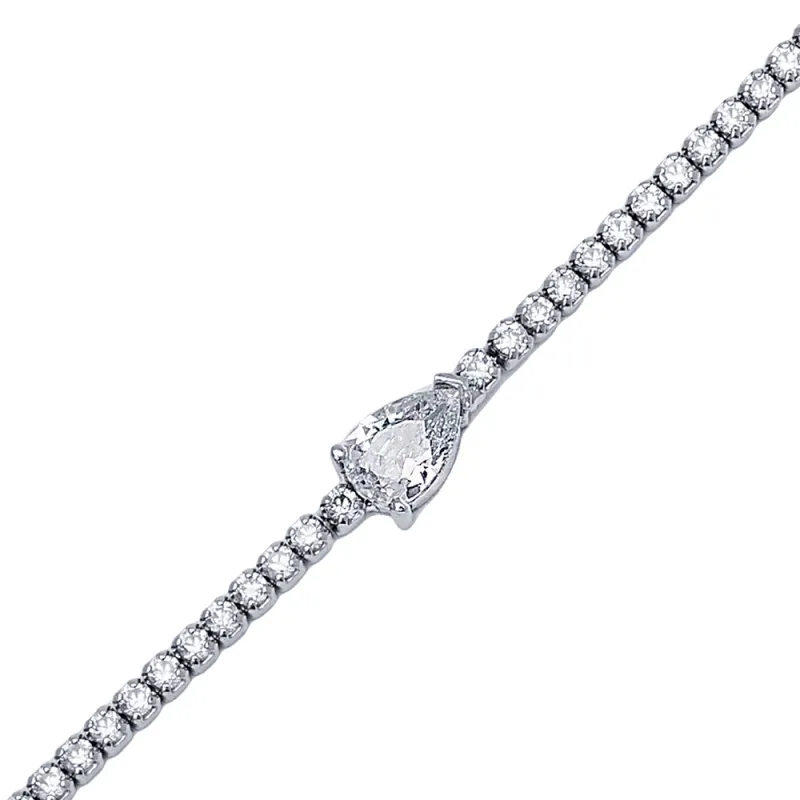 Pear Drop Tennis Bracelet made by Mazin Jewels