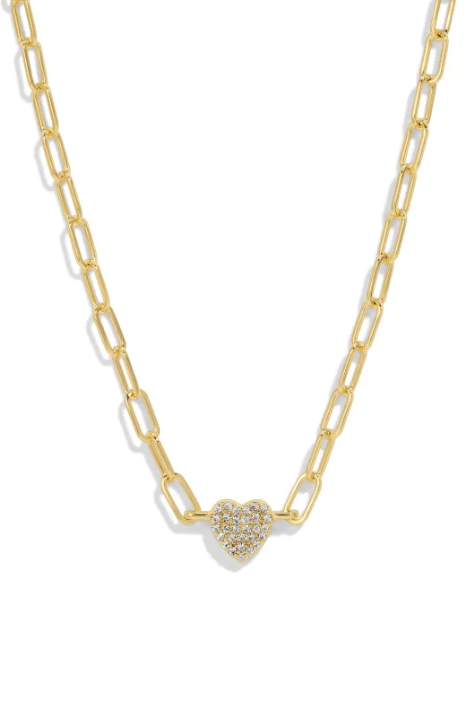 The Heart Link Necklace made by Mazin Jewels