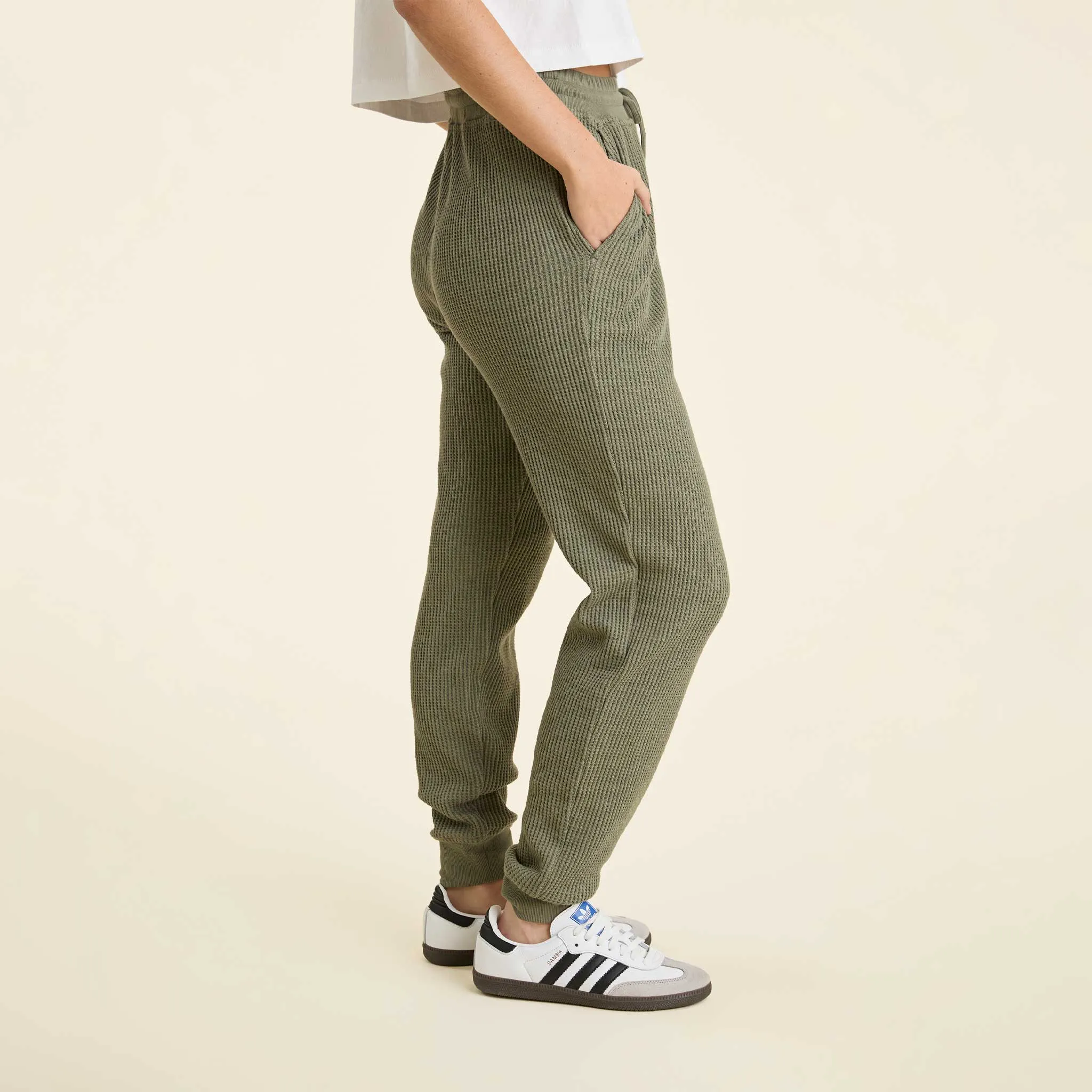 Waffle Jogger | Olive sold by nuuds product image thumbnail 3