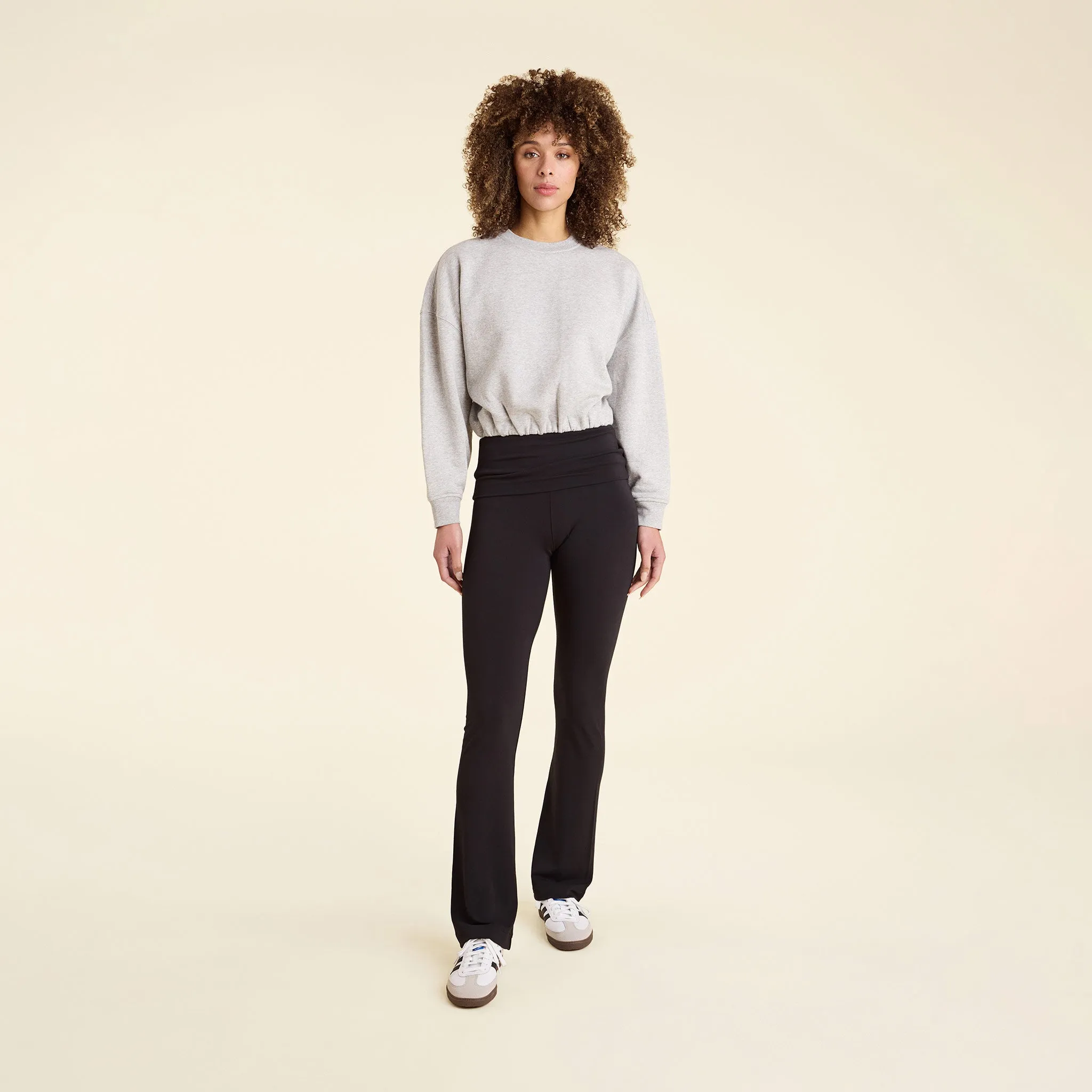 Vintage Fleece Cinch Waist Sweatshirt | Heather Grey sold by nuuds product image thumbnail 2