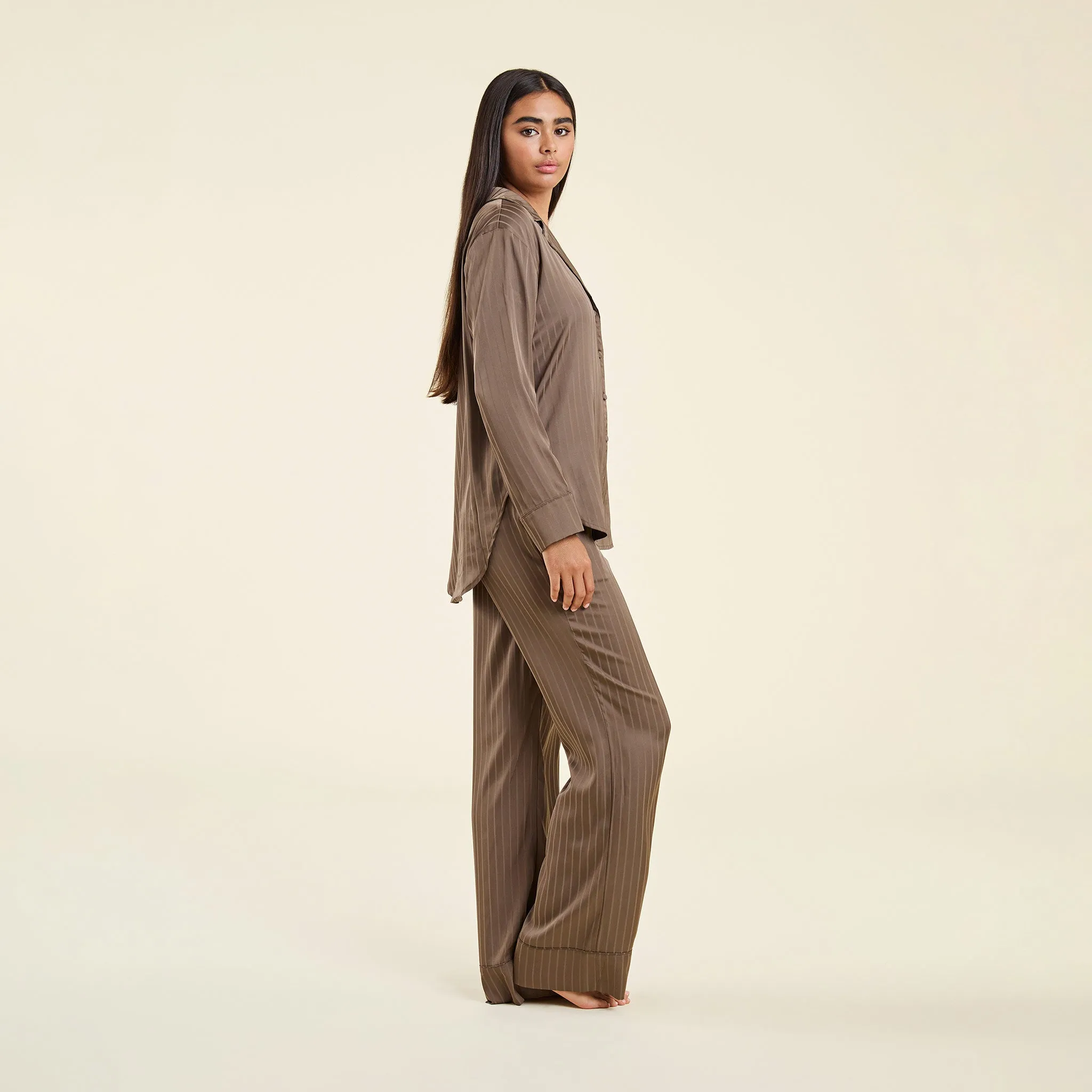 Satin Pajama Set | Mocha sold by nuuds product image thumbnail 3